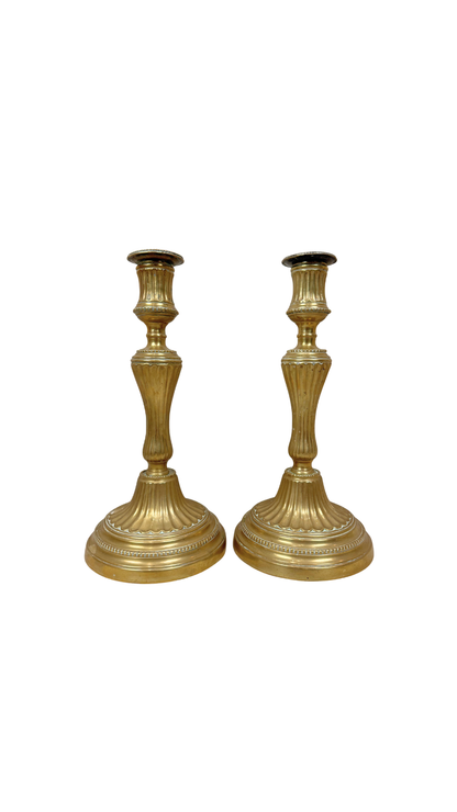 French Brass Candlesticks