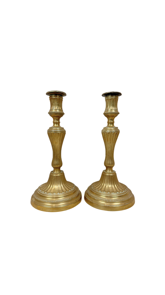 French Brass Candlesticks