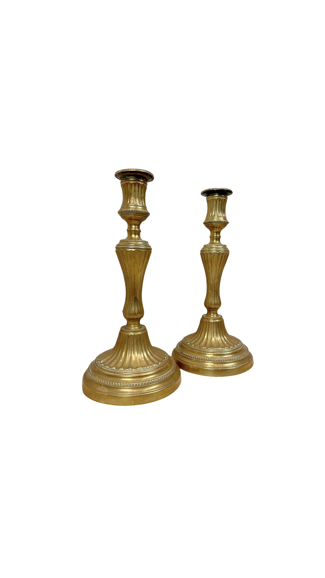 French Brass Candlesticks