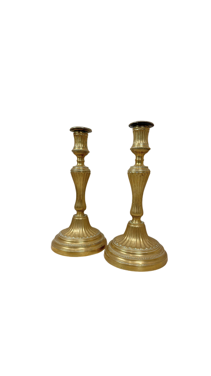French Brass Candlesticks