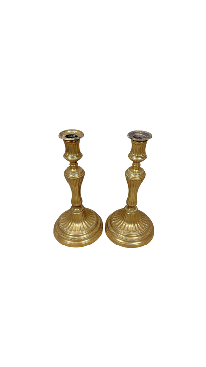 French Brass Candlesticks