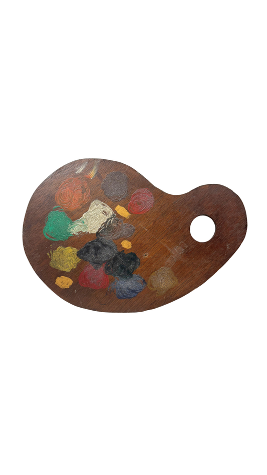 Vintage French Wooden Artist’s Palette