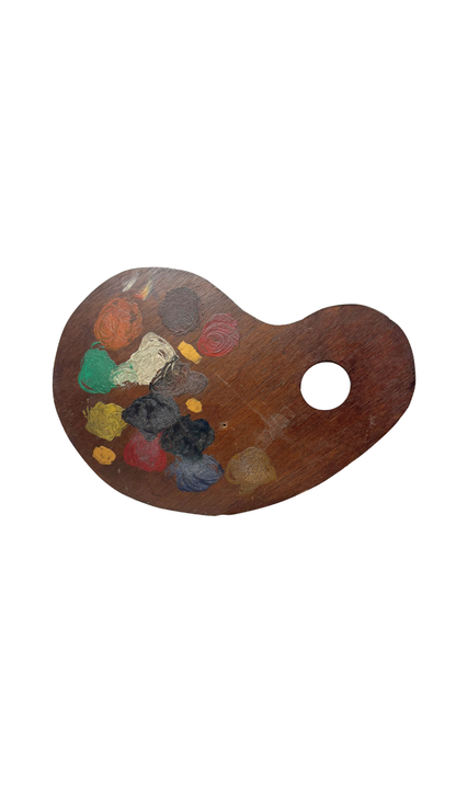 Vintage French Wooden Artist’s Palette