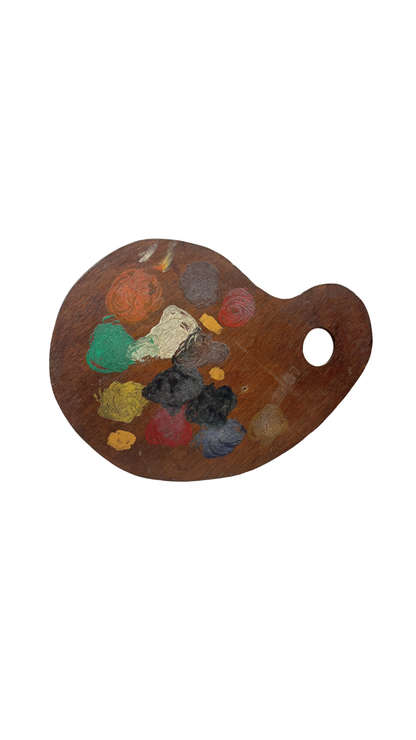 Vintage French Wooden Artist’s Palette