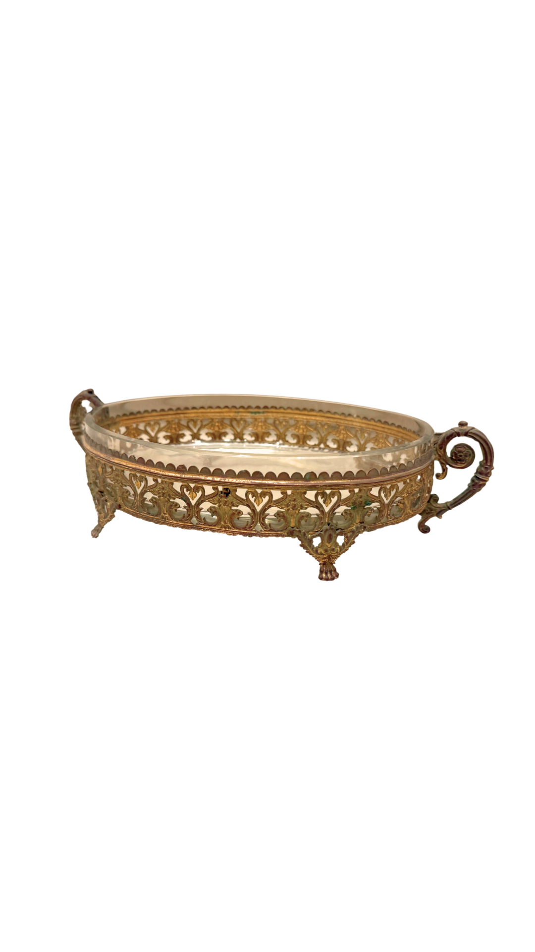 French Gilt & Glass Jardinière
