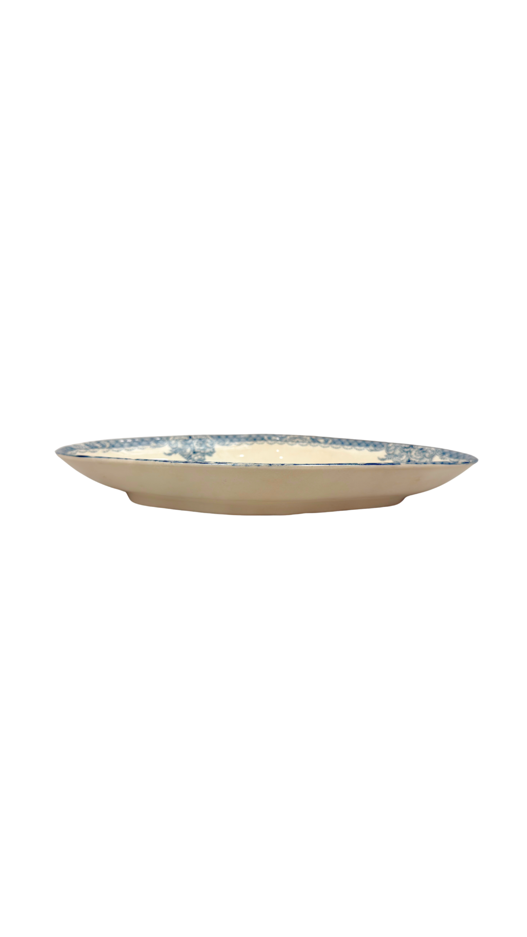Small French Blue Transfer Ironstone Dish