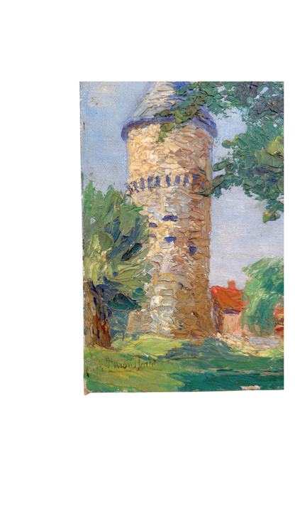 French Impasto Landscape La Tour de Bonvouloir, Orne