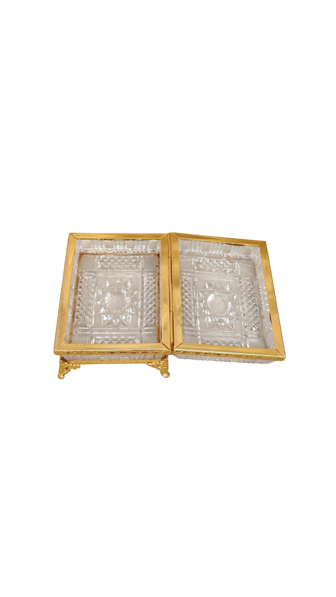 French Crystal Ormolu Hinged Box
