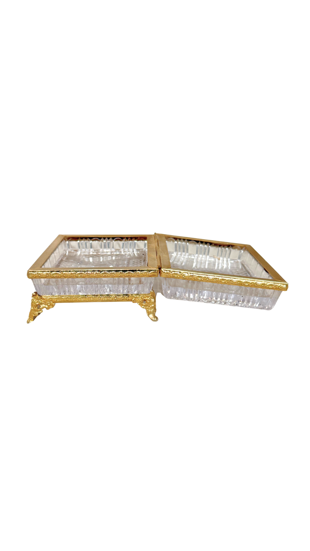 French Crystal Ormolu Hinged Box