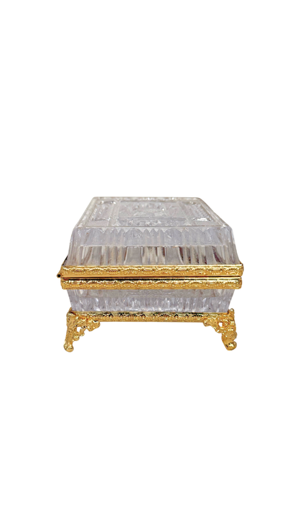 French Crystal Ormolu Hinged Box