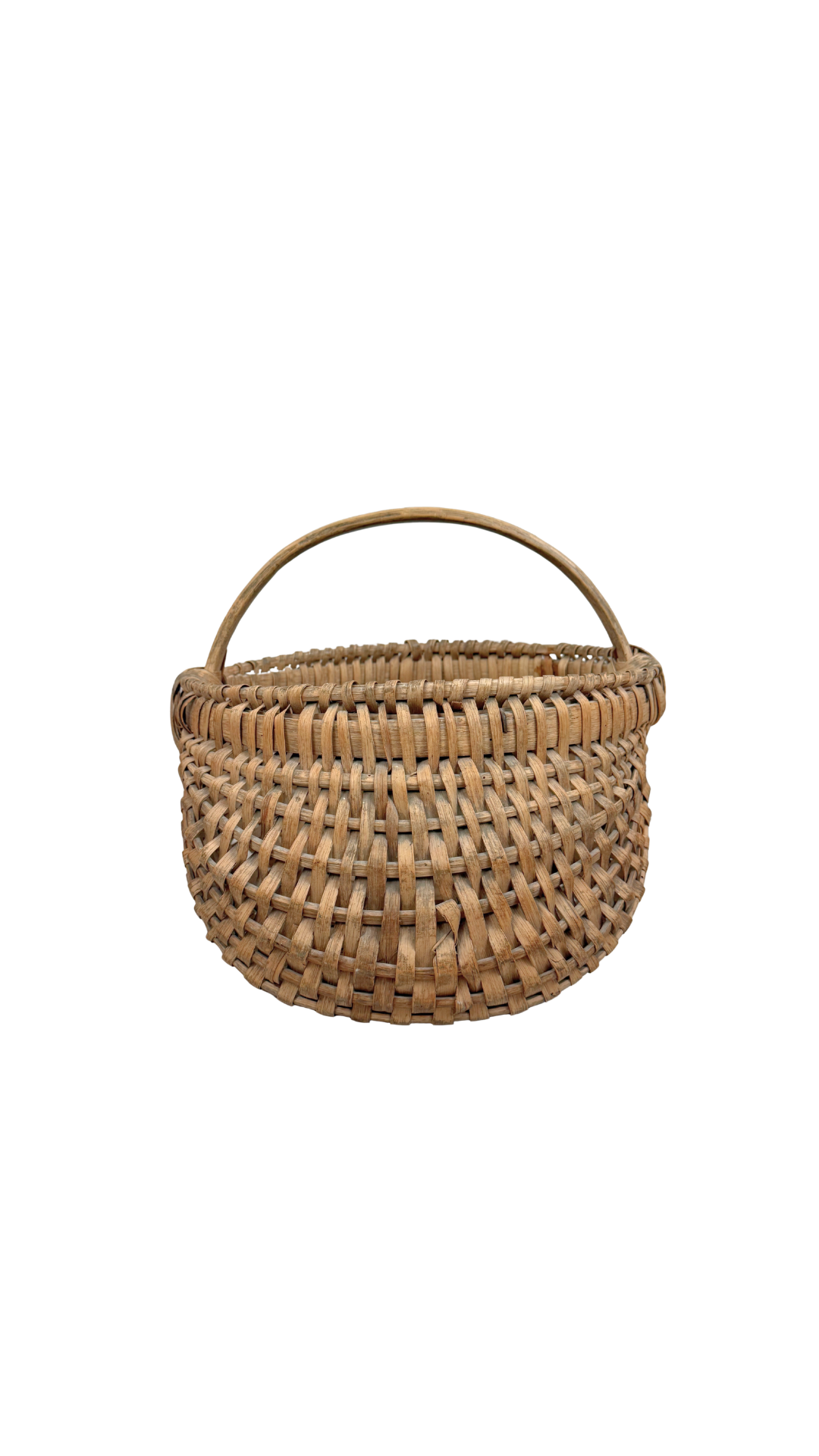 French Handwoven Buttocks Gathering Basket