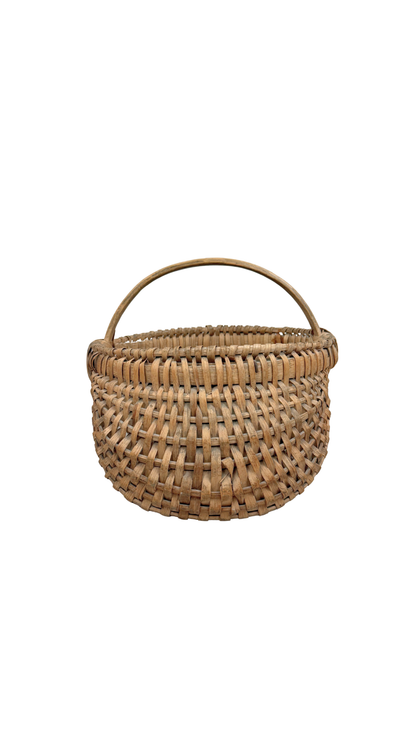 French Handwoven Buttocks Gathering Basket