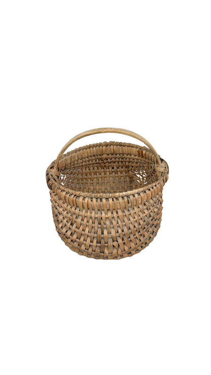 French Handwoven Buttocks Gathering Basket