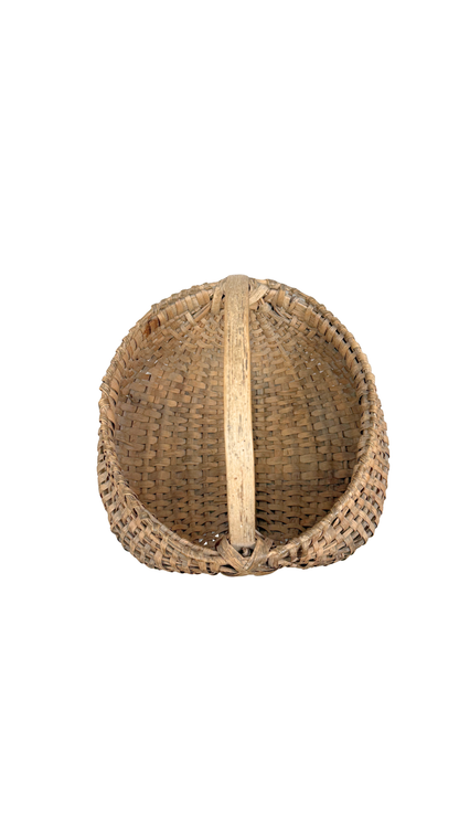 French Handwoven Buttocks Gathering Basket