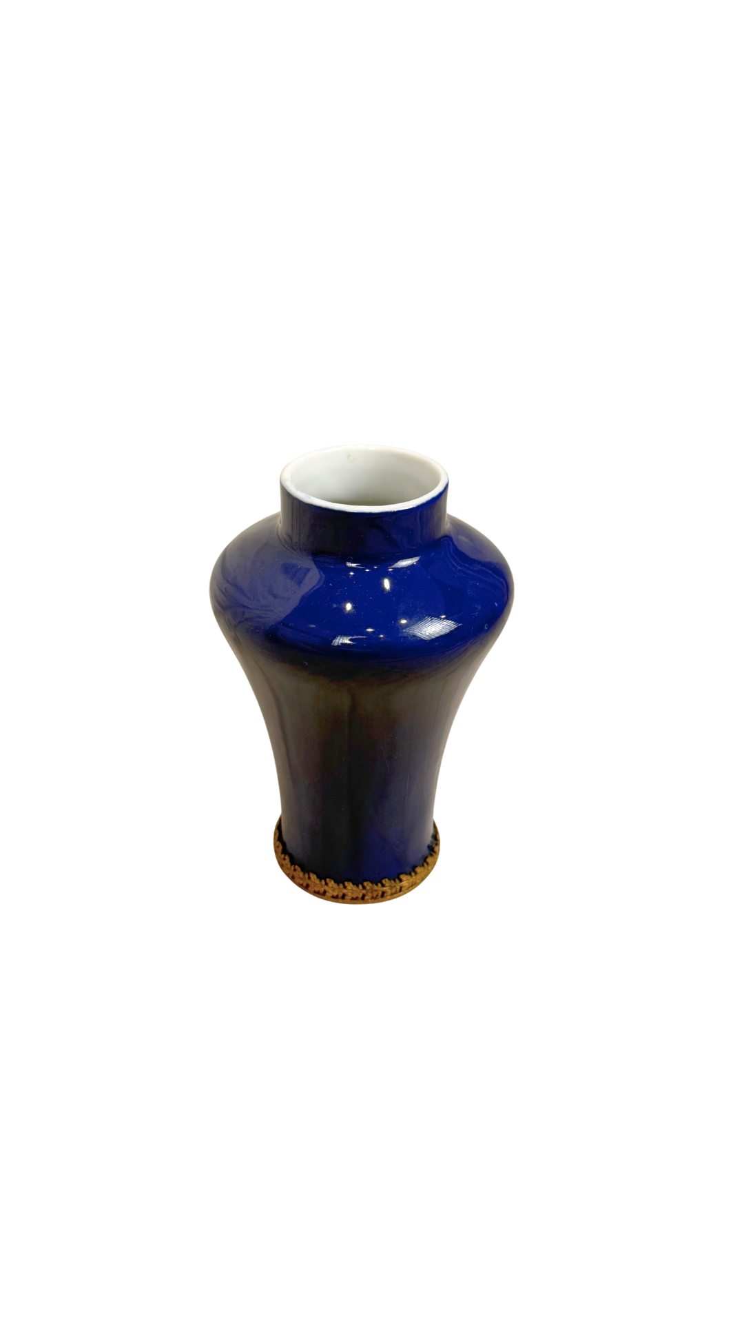 Cobalt Porcelain Vase with Ormolu Base