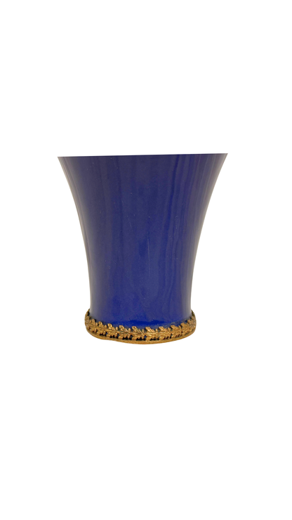 Cobalt Porcelain Vase with Ormolu Base