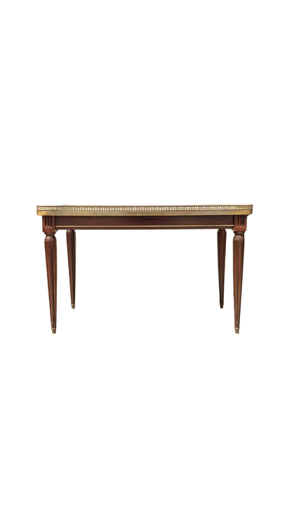 French Louis XVI–Style Marble-Top Coffee Table