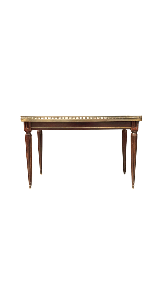 French Louis XVI–Style Marble-Top Coffee Table