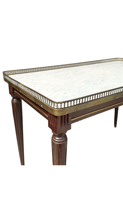 French Louis XVI–Style Marble-Top Coffee Table