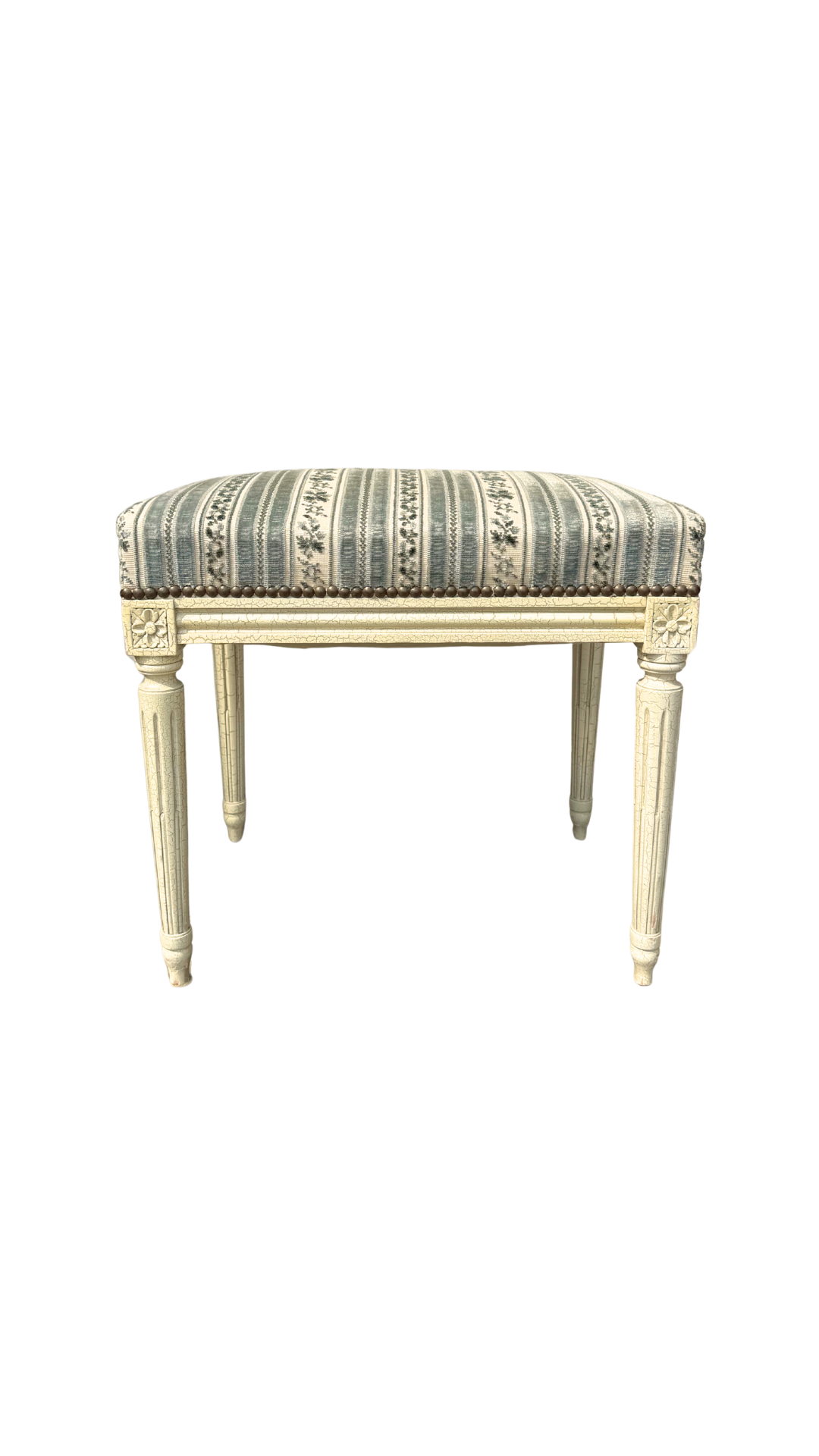 French Louis XVI Painted Bench Stool
