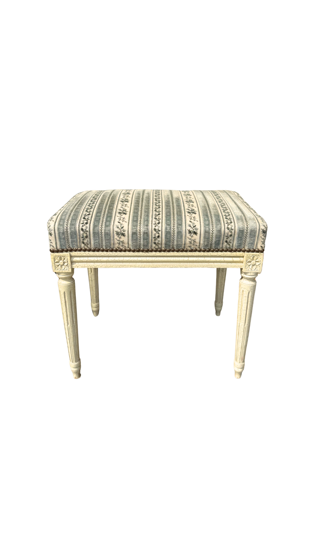 French Louis XVI Painted Bench Stool