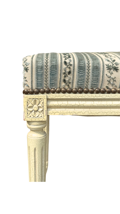 French Louis XVI Painted Bench Stool