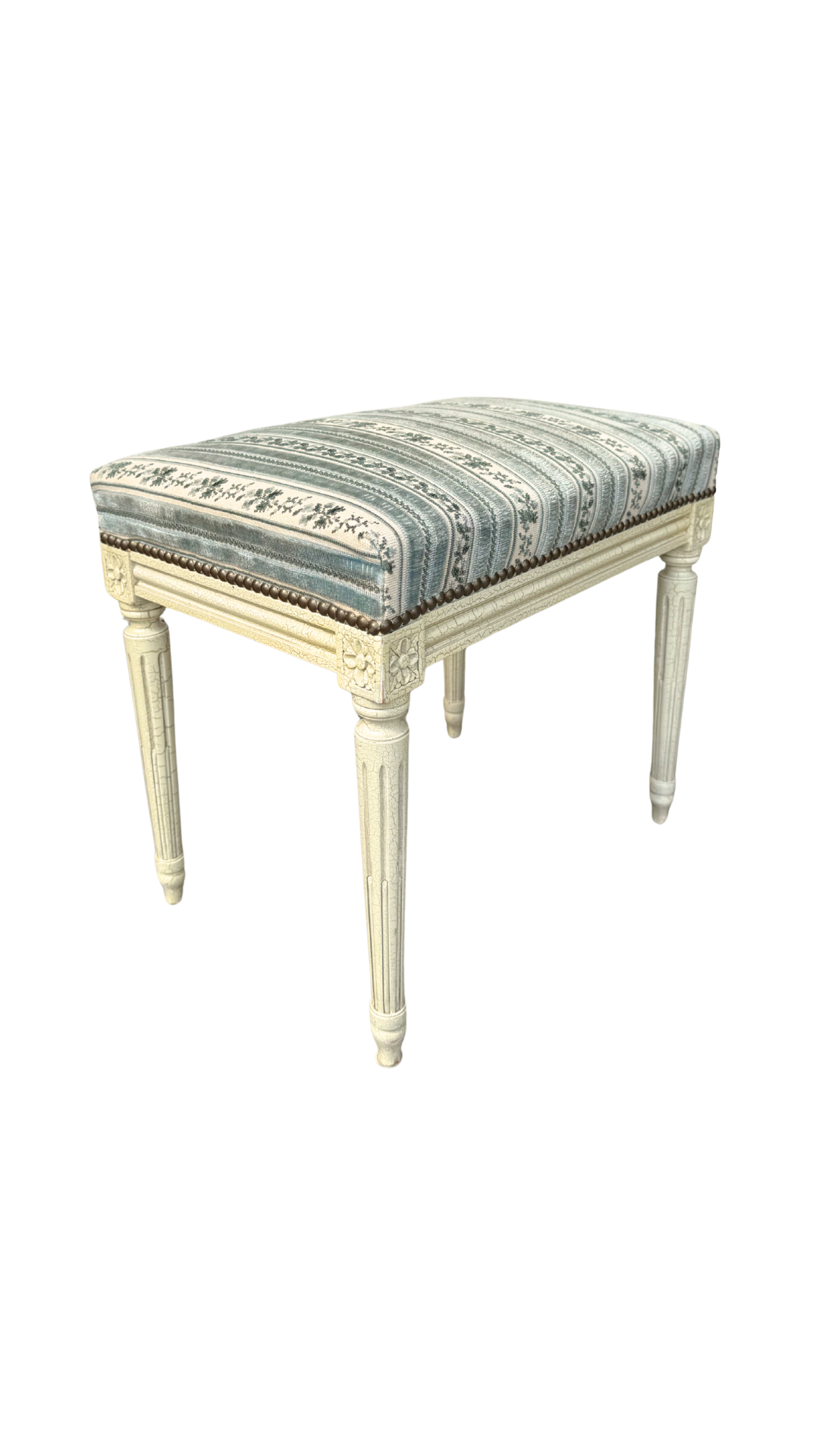 French Louis XVI Painted Bench Stool
