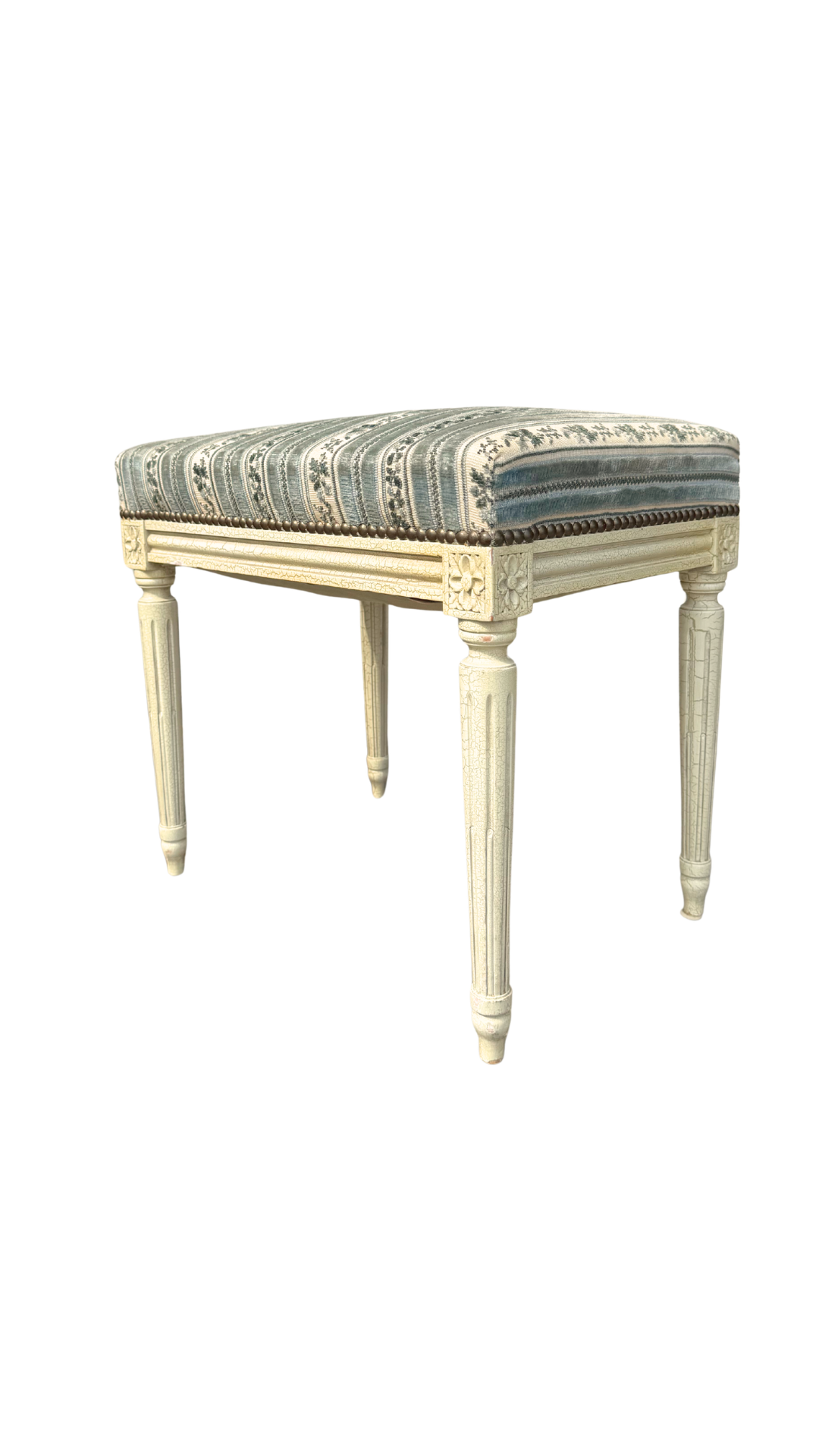 French Louis XVI Painted Bench Stool