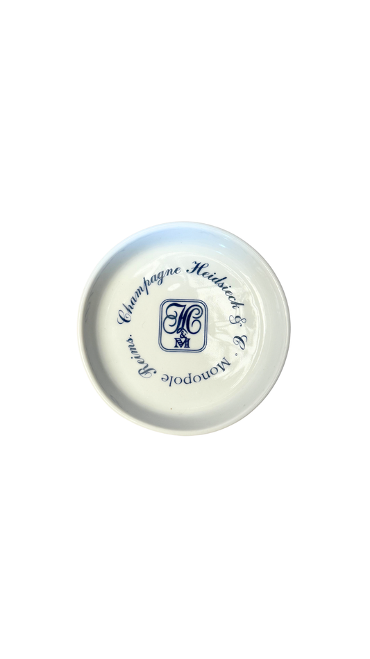 Champagne Heidsieck & Co. Monopole Reims Porcelain Ashtray
