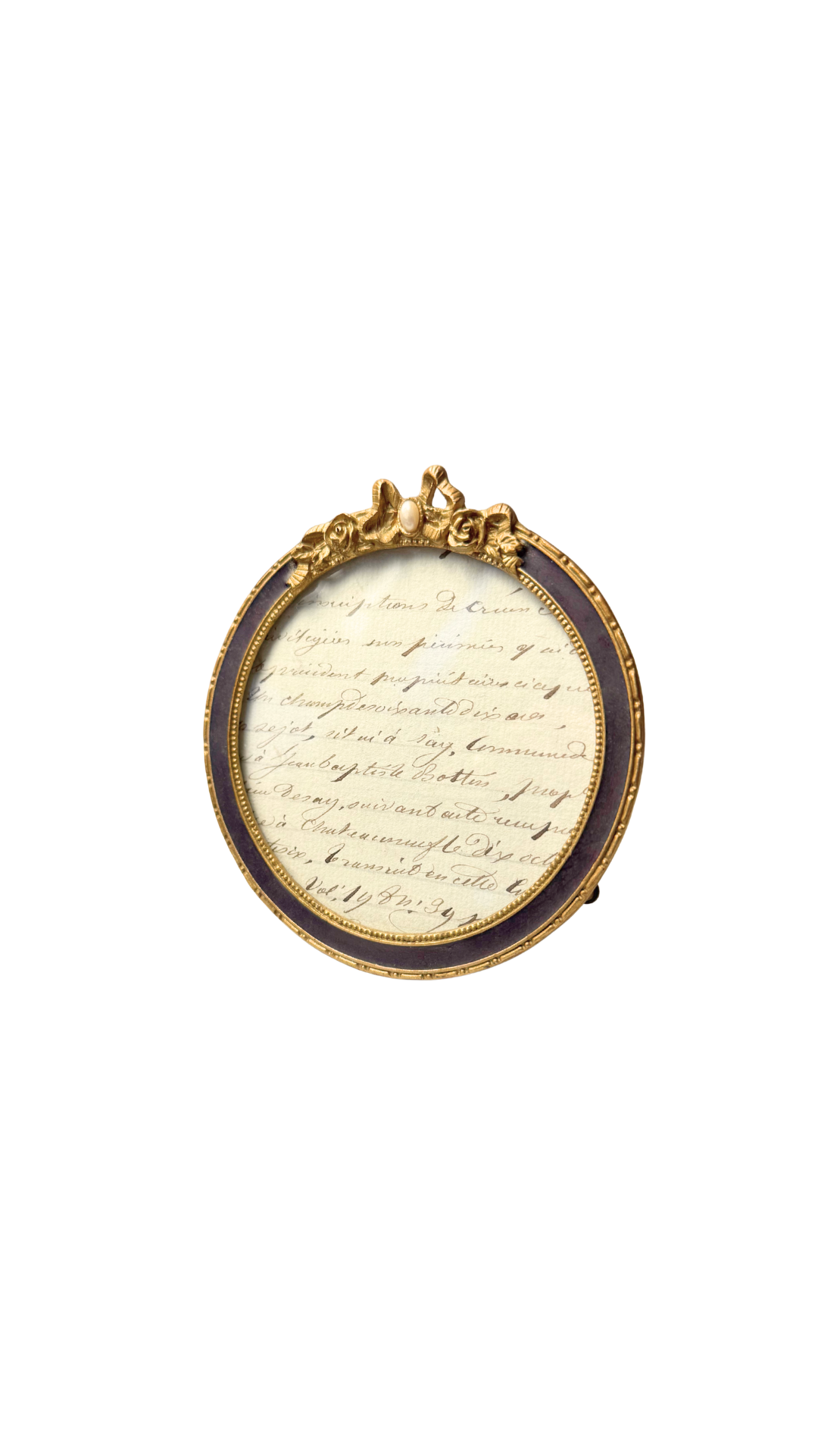 Vintage Frame with Plum Border