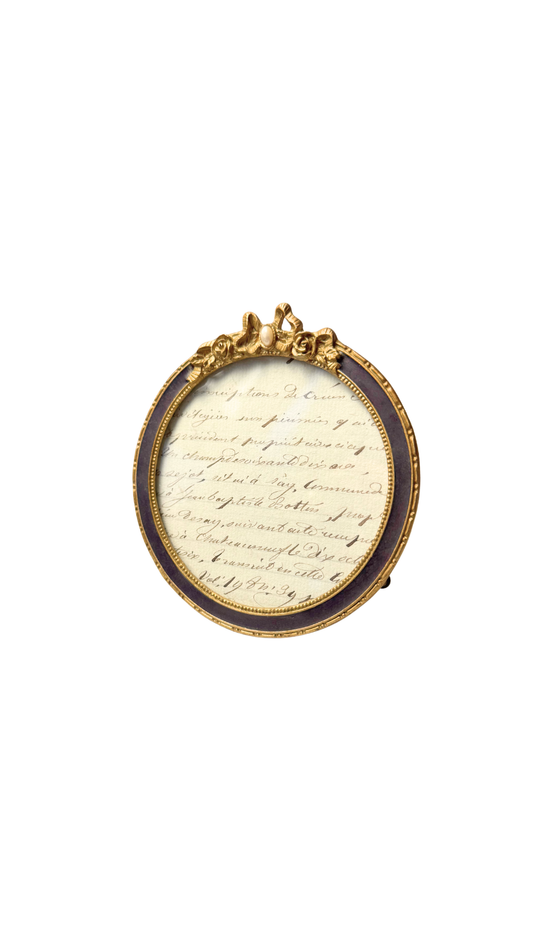 Vintage Frame with Plum Border