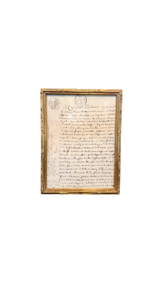 Large Antique French Bronze Desk Frame