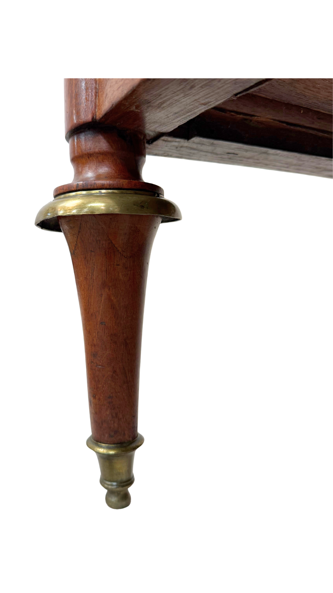 French Directoire Marble-Top Commode with Brass Inlay