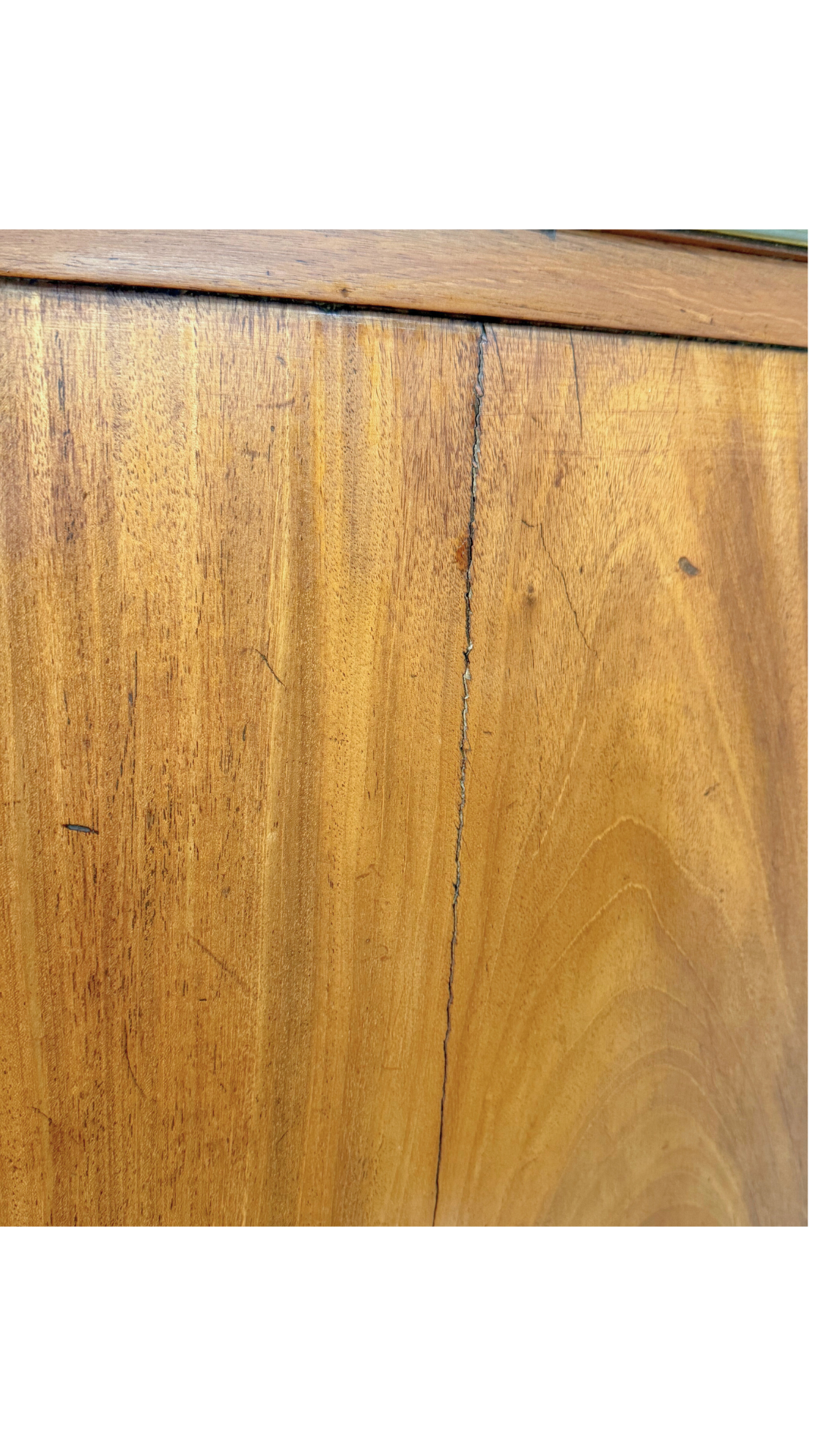 French Directoire Marble-Top Commode with Brass Inlay