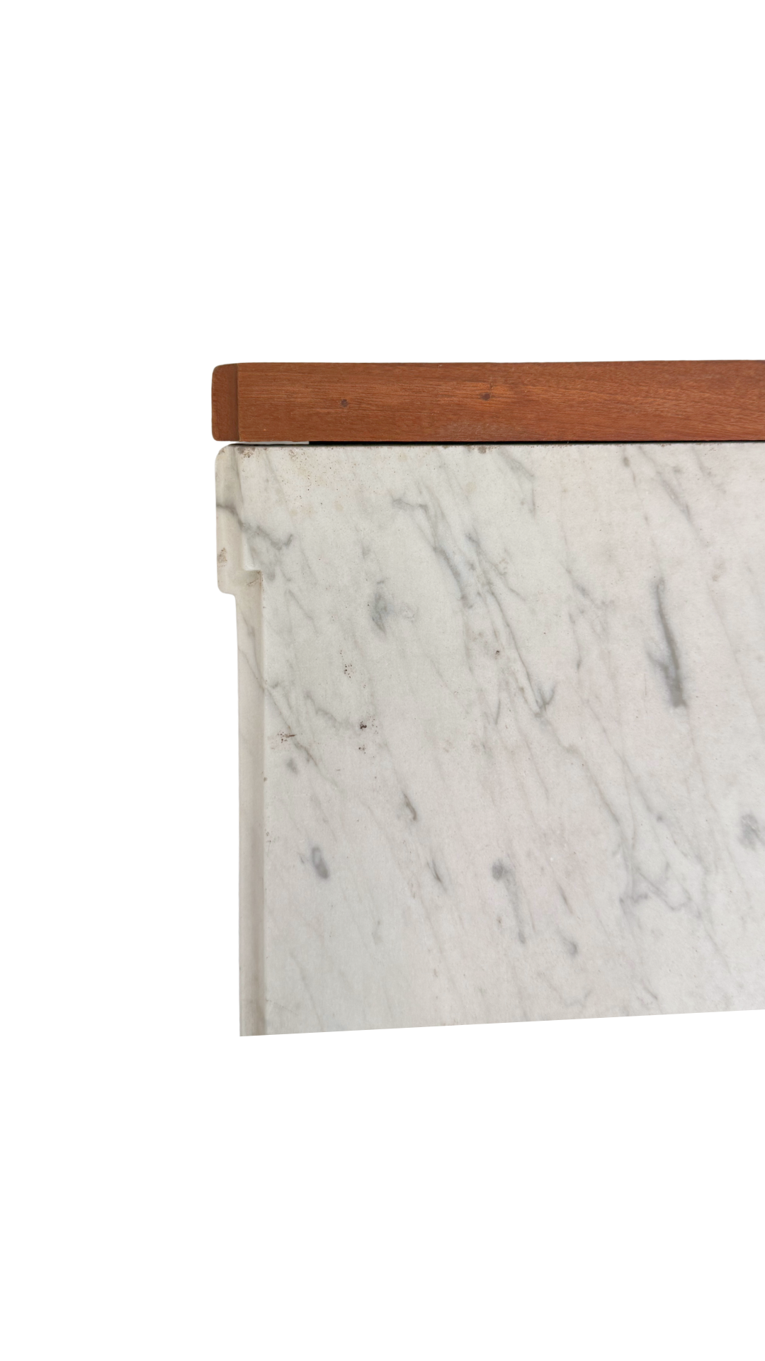 French Directoire Marble-Top Commode with Brass Inlay