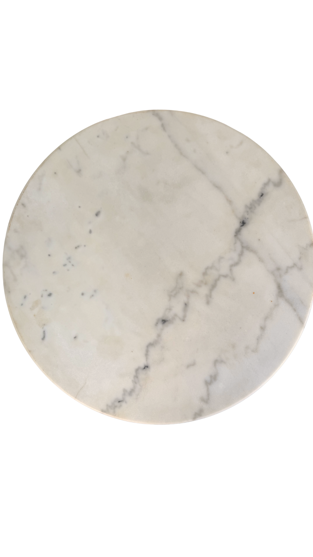 French Marble-Top Bistro Table with Cast Iron Base