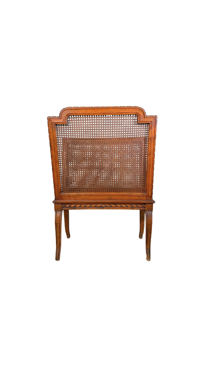 French Caned Magazine Rack on Cabriole Legs