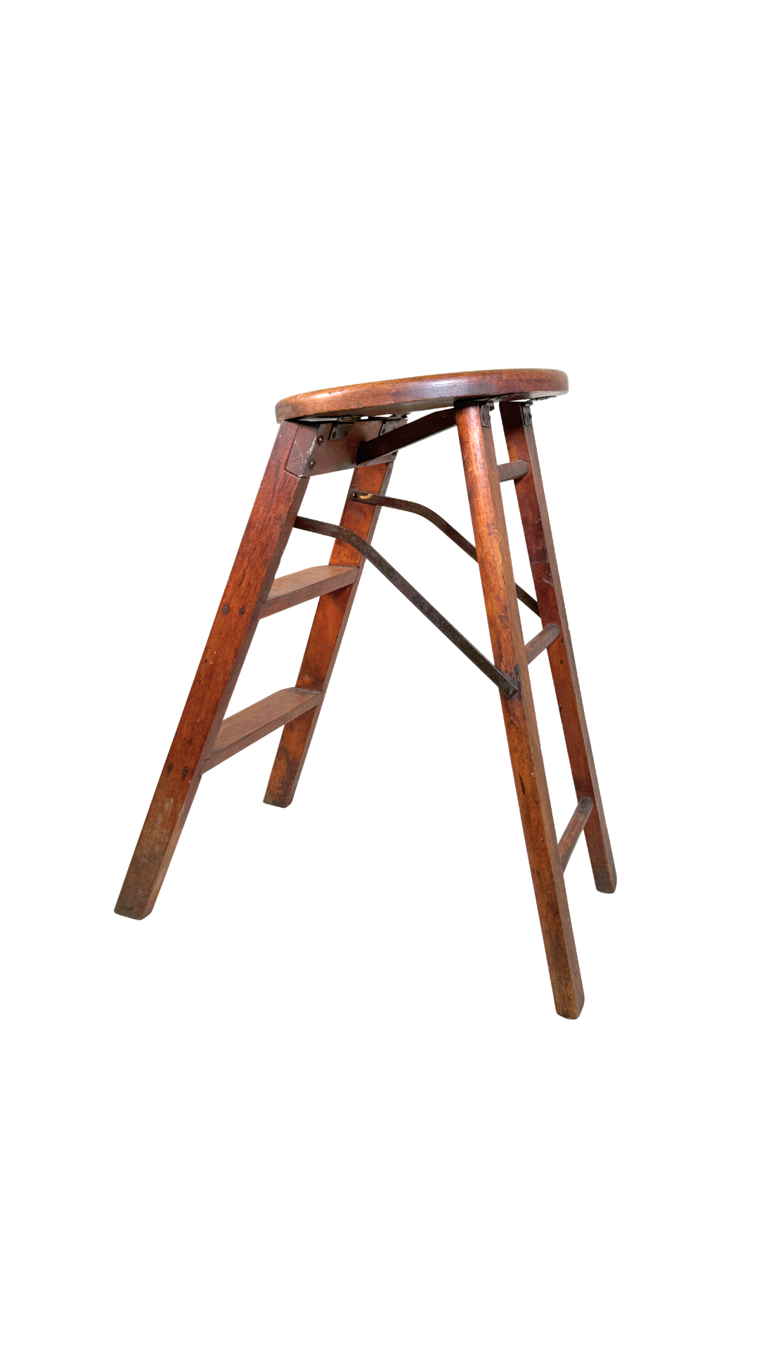 J.R. Clark Co. “Rid-Jid” Folding Step Ladder Stool