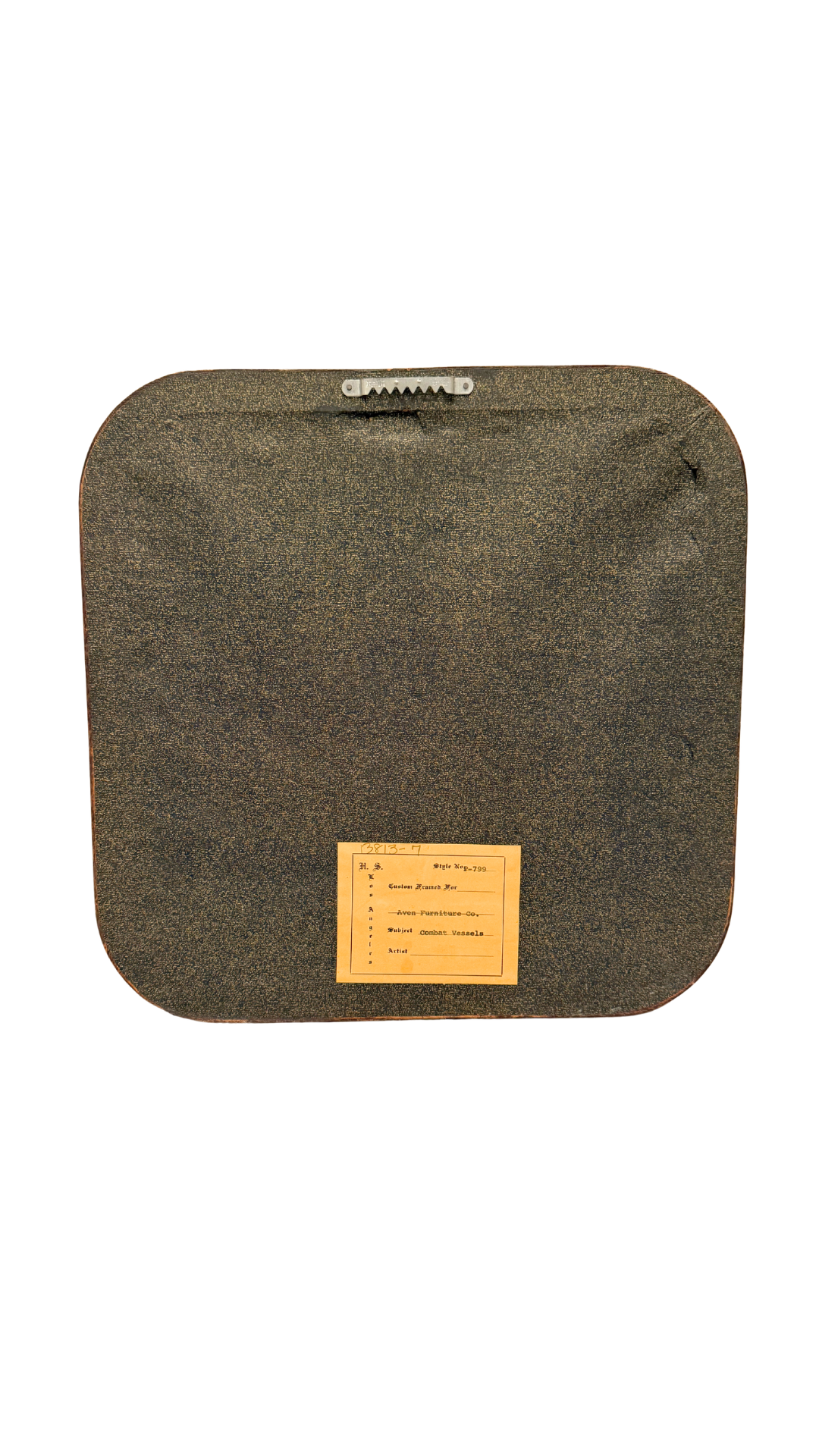 French Framed Naval Hand-Colored Engraving