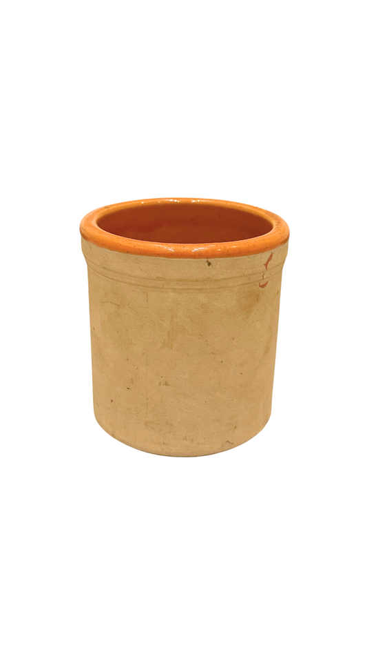 American Stoneware Crock with Terracotta Glaze