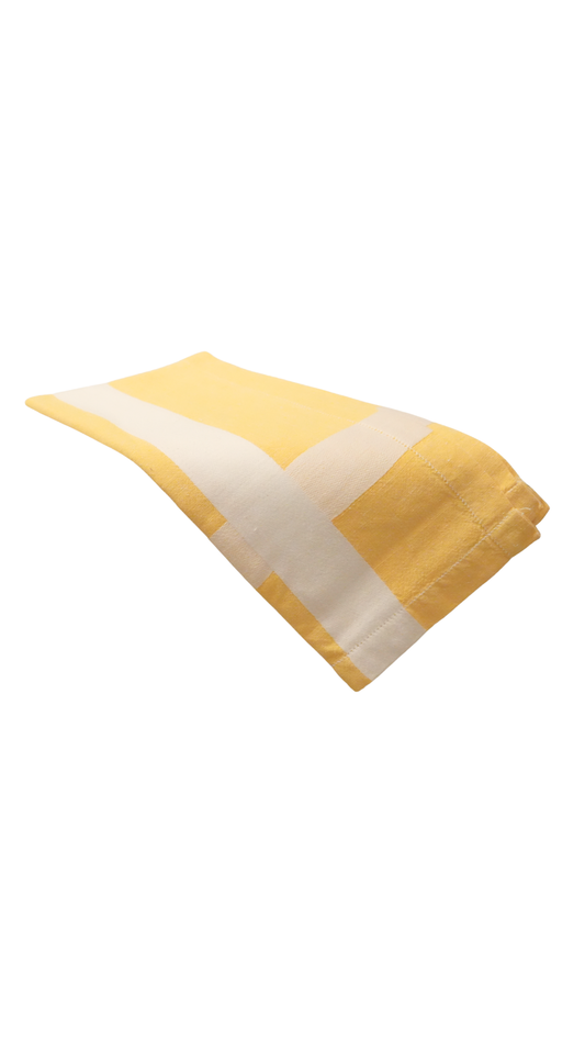 Antique French Yellow Plaid Napkins