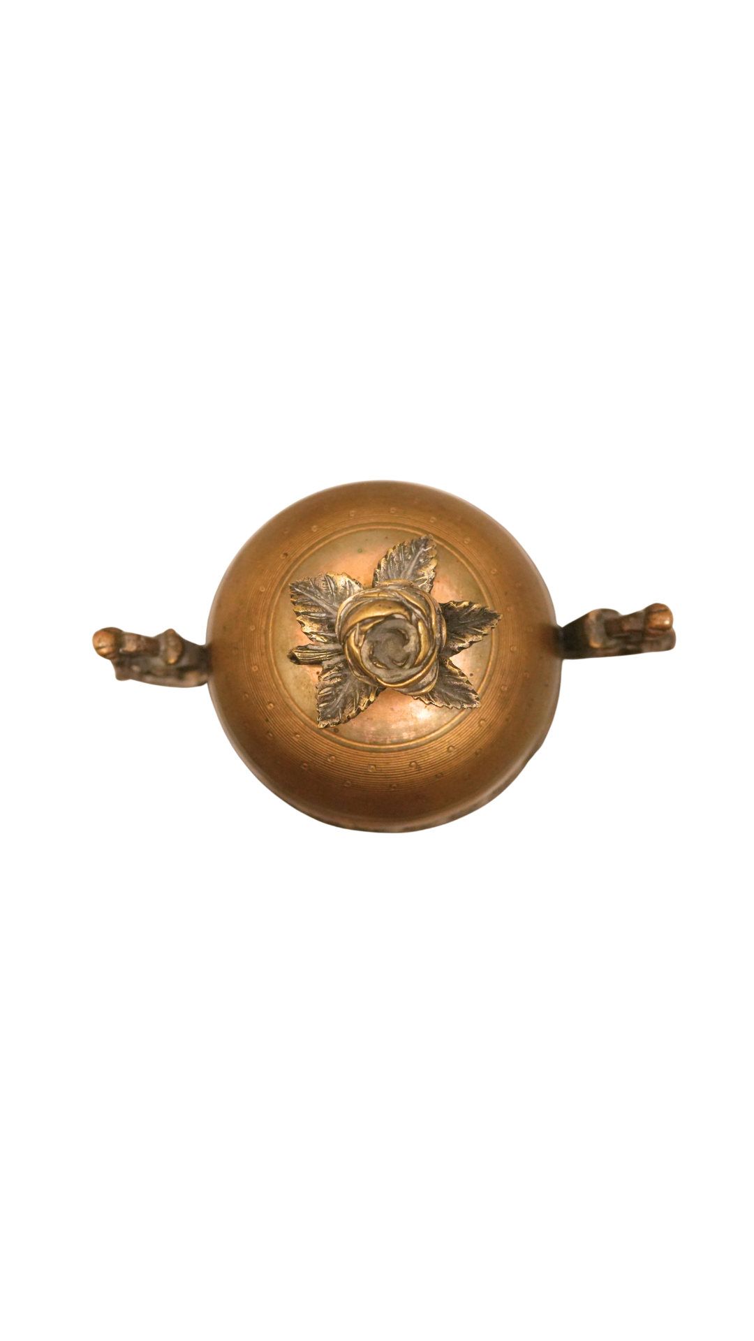 French Bronze Table Bell with Marble Base