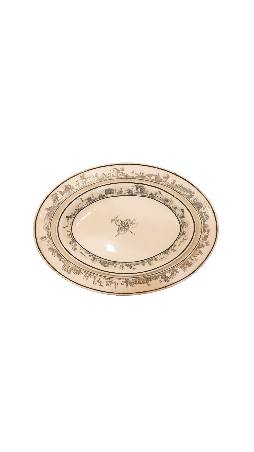 Creil Paris-Marked Transferware Earthenware Serving Dishes