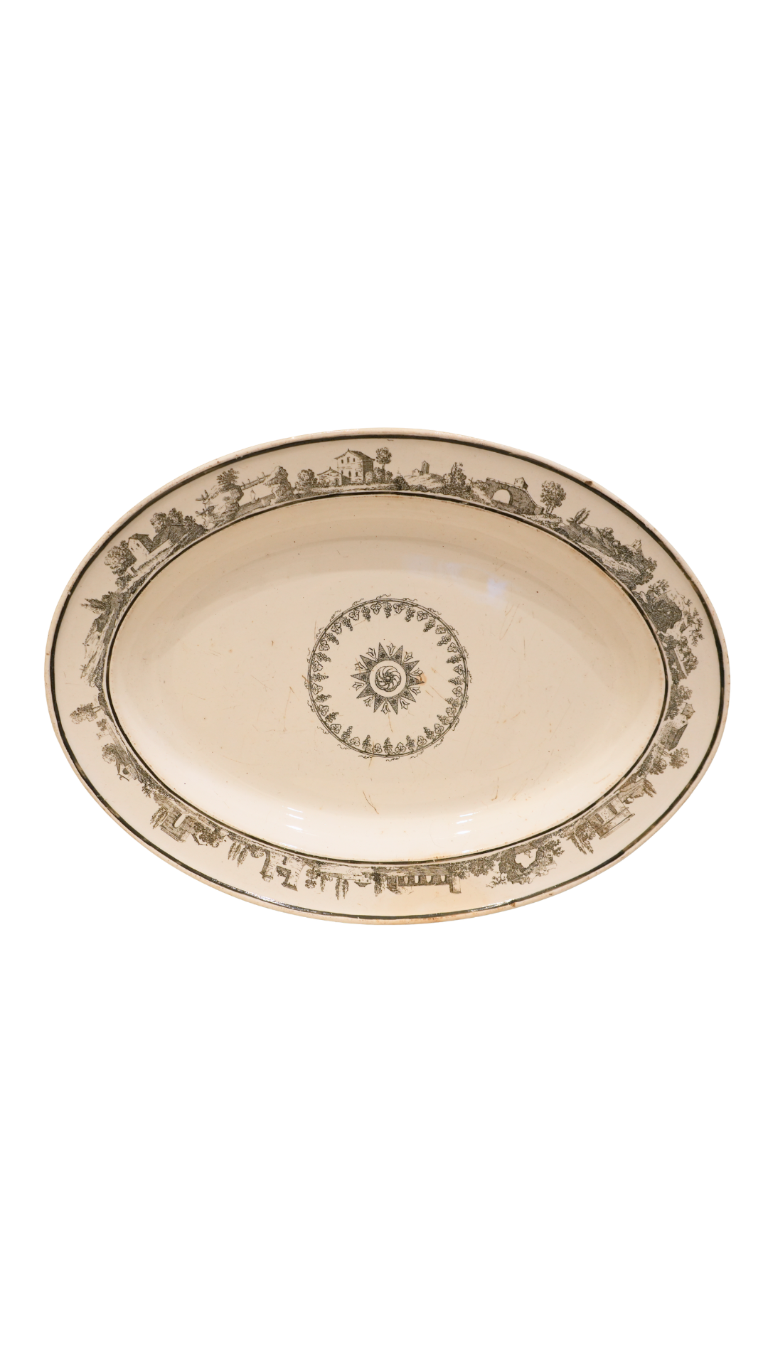 Creil Paris-Marked Transferware Earthenware Serving Dishes