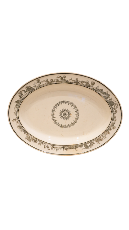 Creil Paris-Marked Transferware Earthenware Serving Dishes