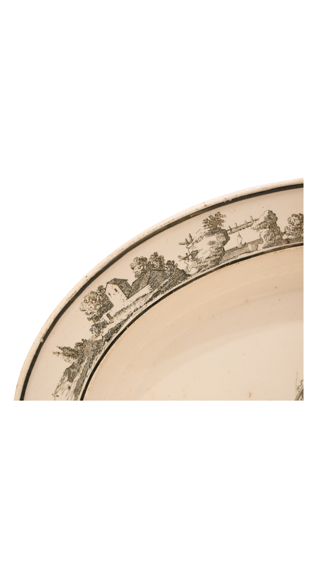Creil Paris-Marked Transferware Earthenware Serving Dishes
