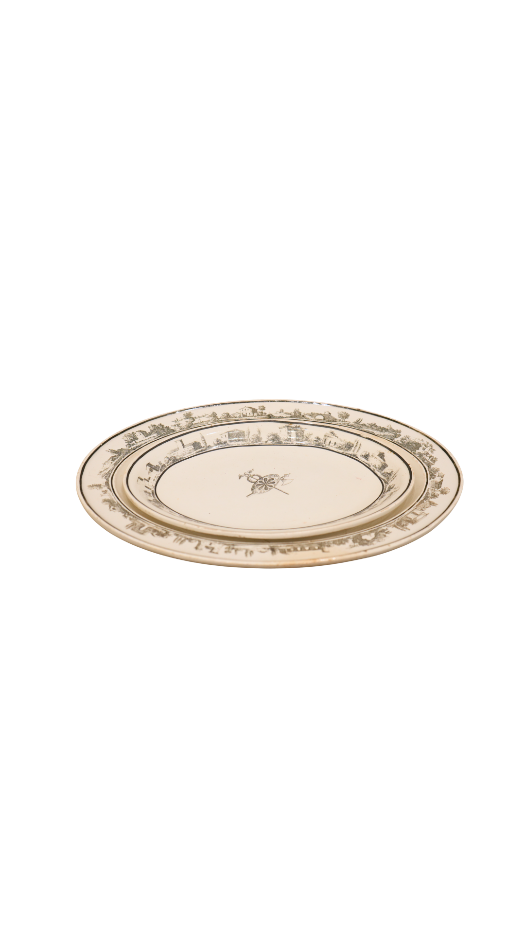 Creil Paris-Marked Transferware Earthenware Serving Dishes