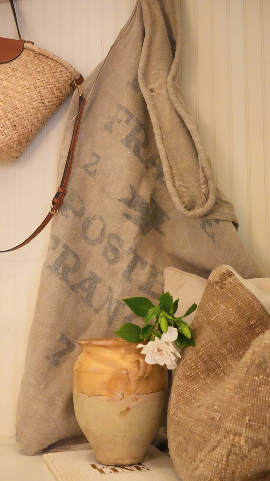Authentic French Postal Mail Bag in Heavyweight Canvas