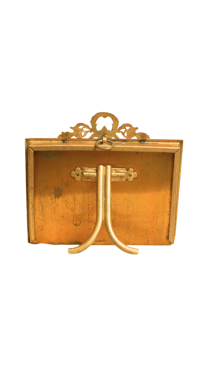 Antique French Gilt Frame with Botanical Pencil Sketch