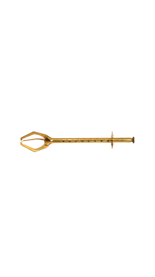 Large French Brass Serving Grabber